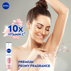 Xịt Khử Mùi Nivea Extra Bright Premium Fragrance Ngăn Mùi, Lưu Hương Thơm Lâu 150ml