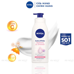 Sữa Dưỡng Thể Extra White Radiant & Smooth Nivea Trắng Mịn Da 600ml