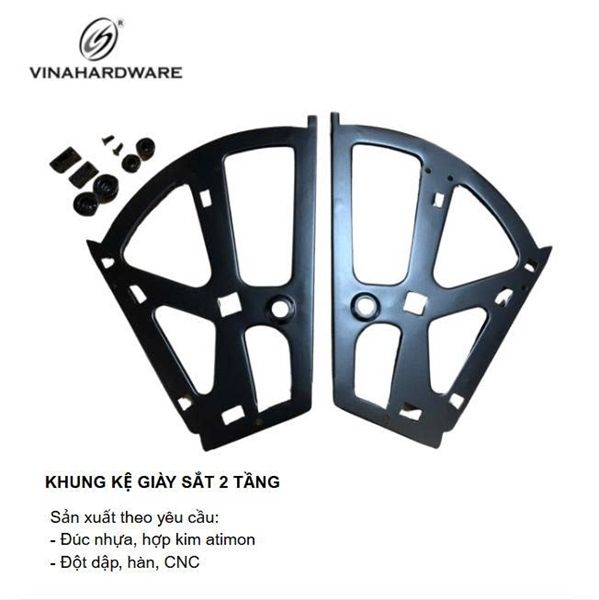 Bản lề tủ giày 2 tầng Vinahardware - Mã 1260.1.09246
