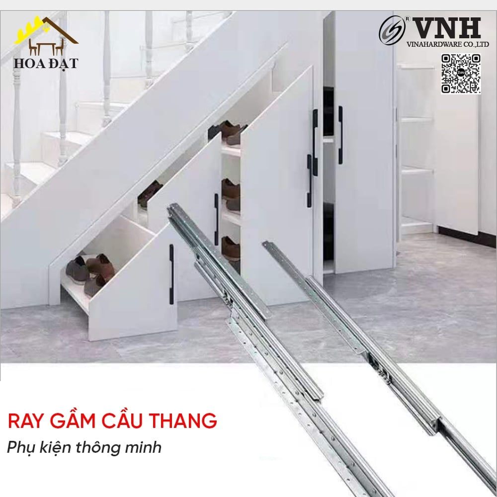 Ray trượt hộc kéo gầm cầu thang - Mã 1180.4.11600