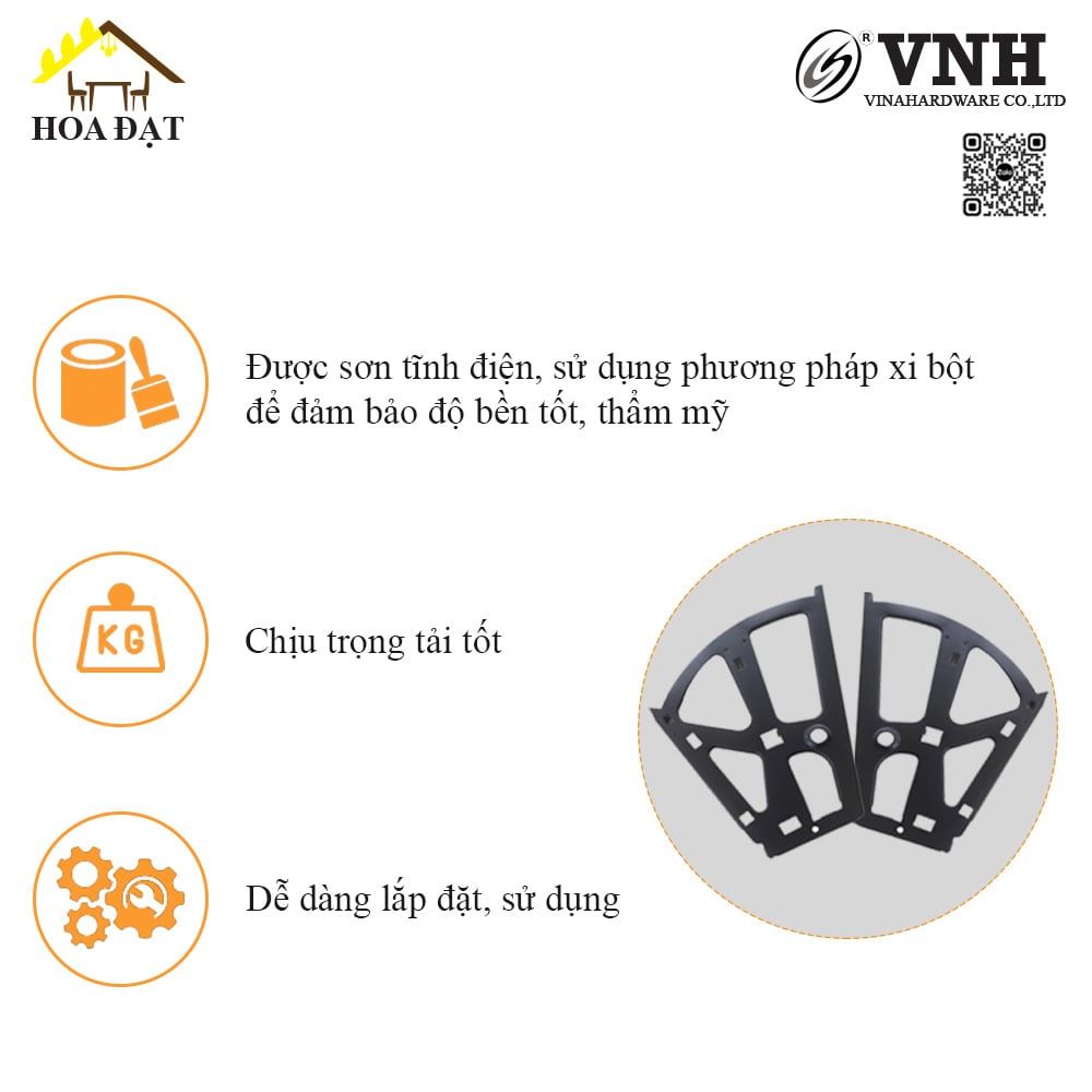 Bản lề tủ giày 2 tầng Vinahardware - Mã 1260.1.09246