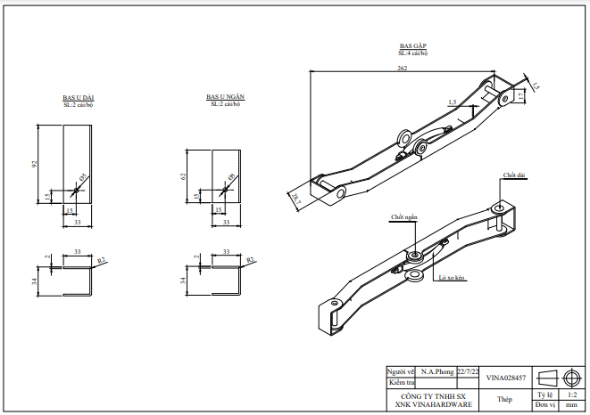 Pát Sắt Gấp Gọn 1602.1.10280 – Giải Pháp Thi Công Bàn Gấp Nhanh Gọn