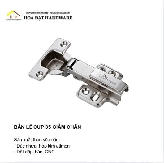 Bản lề cup 35mm giảm chấn đế cố định - Mã 1200.2.01331