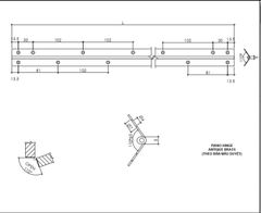 Bản lề piano xi mạ kẽm bảy màu 1240.1.37047