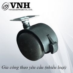 Bánh xe nhựa đế vuông có khóa - Mã 1400.4.03050