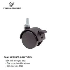 Bánh xe nhựa tyren có khóa - Mã 1402.3.16040