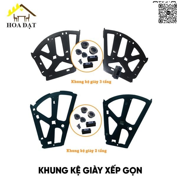 Bản lề tủ giày 2 tầng Vinahardware - Mã 1260.1.09246