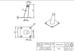 Chân côn bàn ghế màu crom vàng, loại thẳng Vinahardware