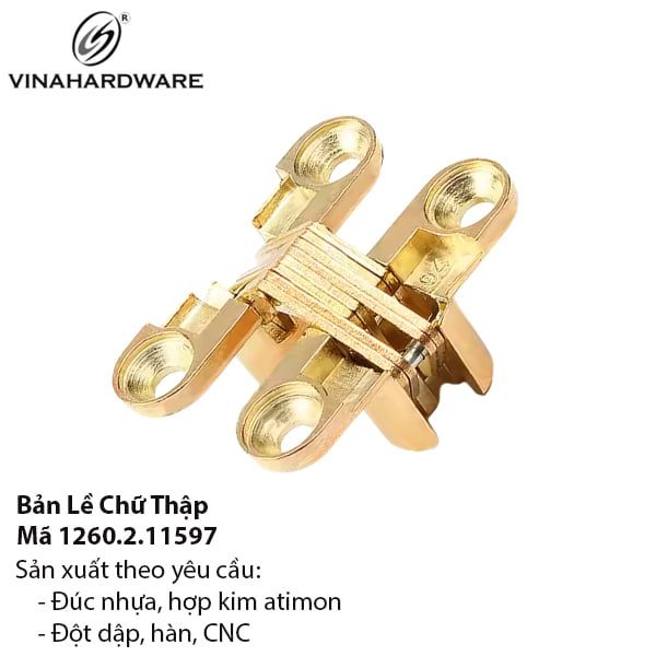 Bản lề chữ thập,kích thước 13x40mm - Mã 1260.2.11597