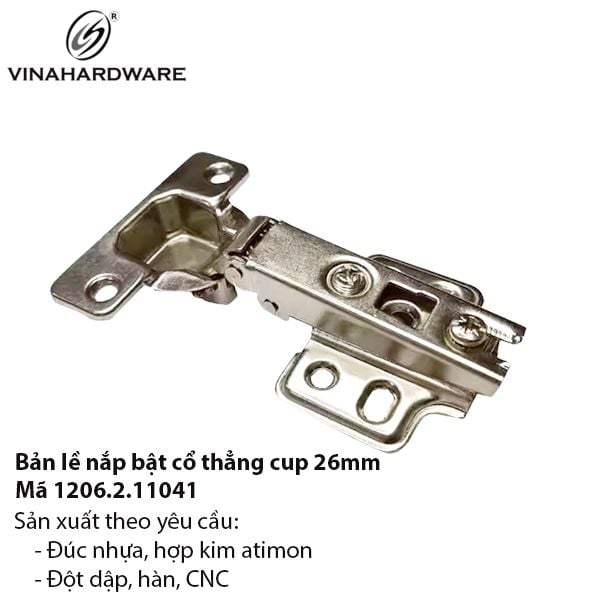 Bản lề nắp bật cup Ø26mm - Mã 1206.2.11041