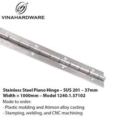 Bản lề lá piano inox 201 – Mã 1240.1.37102