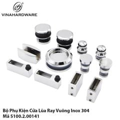 Bộ Phụ Kiện Cửa Lùa Inox Ray Vuông 5100.2.00141