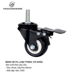 Bánh Xe PU Loại Tyren Có Khóa – Mã 1402.4.11640