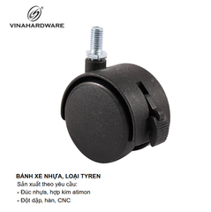 Bánh xe nhựa tyren có khóa - Mã 1402.3.16040