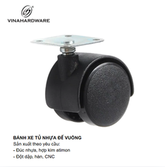 Bánh xe đế vuông không khóa - Mã 1401.4.05040