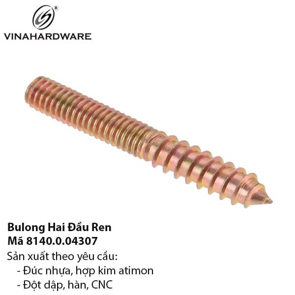Bulong Hai Đầu Kết Hợp Gỗ – Kim Loại | Mã 8140.0.04307 – Gia Công OEM
