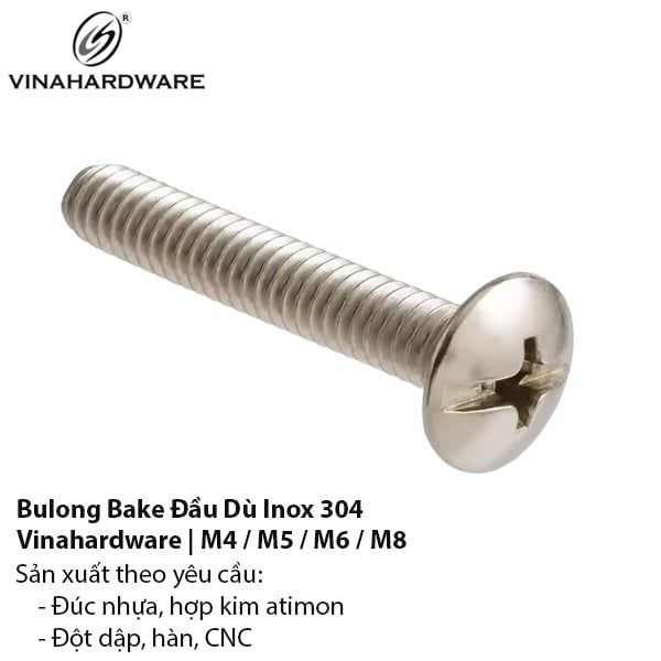 Bulong Bake Đầu Dù Inox 304
