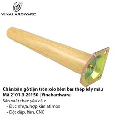 Chân Gỗ Tiện Tròn Xéo - Mã 2101.3.20150