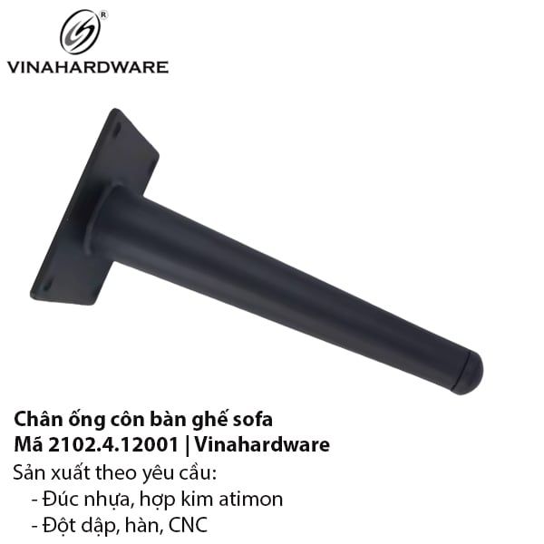 Chân ống côn bàn ghế sofa – Mã 2102.4.12001 | Vinahardware