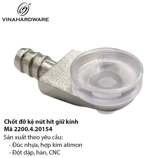 Chốt Đỡ Kệ Kính Có Nút Hít 2200.4.20154