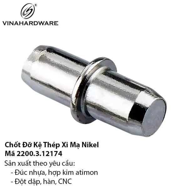 Chốt Gài Kệ Thép Mạ Nikel – Mã 2200.3.12174