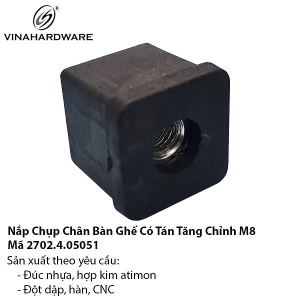 Nắp Chụp Chân Bàn Có Tán Tăng Chỉnh M8 – Mã 2702.4.05051