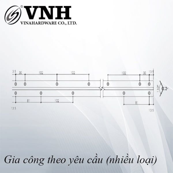 Bản lề piano xi mạ kẽm bảy màu 1240.1.37047