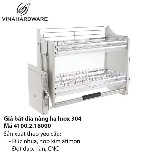 Giá nâng hạ bát đĩa Inox 304 – Vinahardware