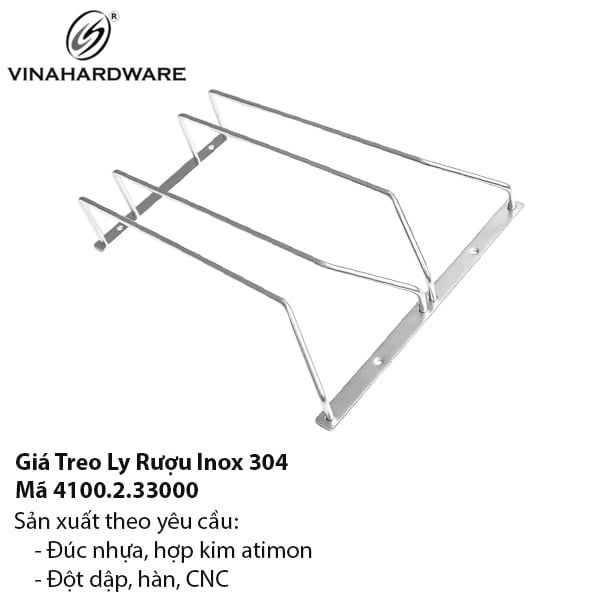 Giá treo ly rượu inox Vinahardware – Mã 4100.2.33000
