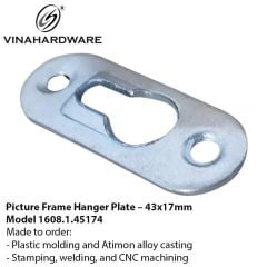 Pát Treo Khung Tranh 43x17mm Mạ Kẽm - Mã 1608.1.45174