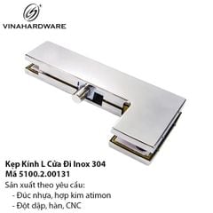 Kẹp Kính L Cửa Đi Inox – Mã 5100.2.00131