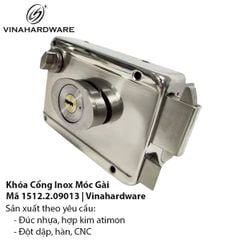 Bộ khóa cổng inox ngoài trời chốt móc – Vinahardware 1512.2.09013