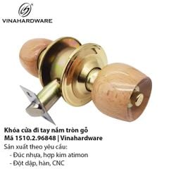 Khóa tay tròn vân gỗ inox mạ PVD – Mã 1510.2.96848 | Vinahardware