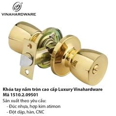 Khóa tay nắm tròn đồng bóng Luxury – Mã 1510.2.09501 | Vinahardware