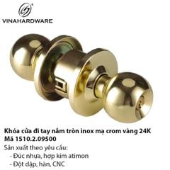 Khóa cửa tay tròn inox xi crom vàng – Mã 1510.2.09500 | Vinahardware