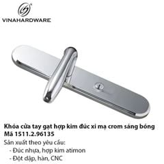Khóa Cửa Tay Gạt Crom – Bóng Đẹp, Chắc Tay, Bền Lâu - 1511.2.96135