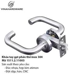 Khóa Cửa Tay Gạt Phân Thể Inox 304 - Mã 1511.2.11003