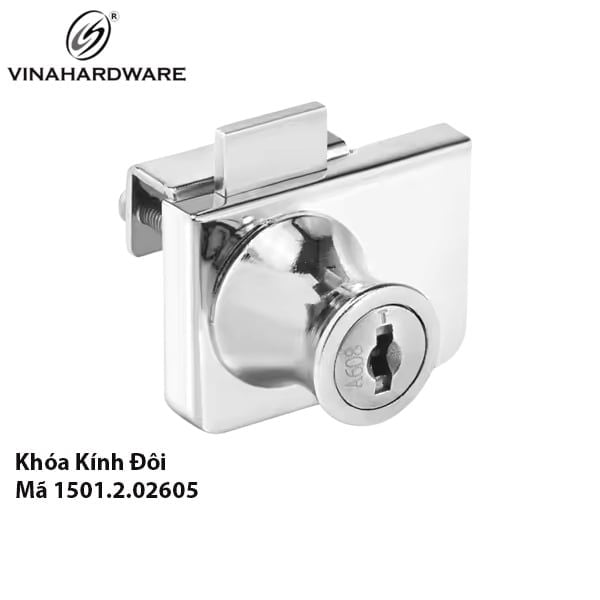 Khóa Cửa Tủ Kính – Mã 1501.2.02605 – Cho Tủ Kính, Tủ Văn Phòng