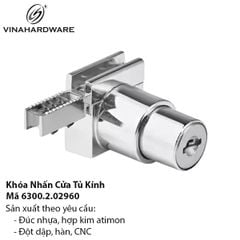Khóa nhấn kính khung nhôm - Mã 6300.2.02960