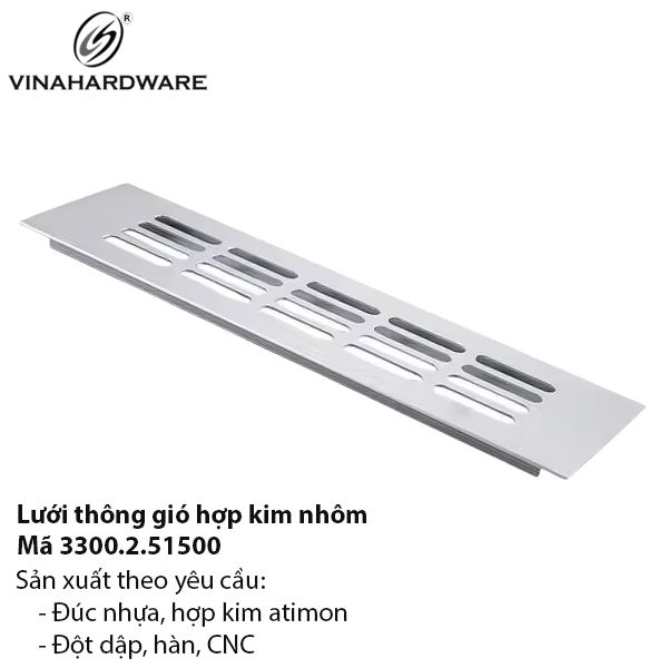 Lưới thoáng tủ bằng nhôm – Mã 3300.2.51500