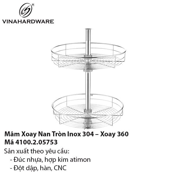 Mâm Xoay Inox 304 Xoay Tròn 360 Độ - Mã 4100.2.05753
