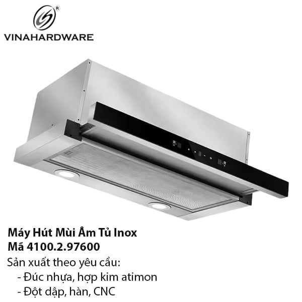 Máy Hút Mùi Tủ Bếp Âm – Inox Kết Hợp Kính – Mã 4100.2.97600