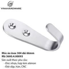 Móc áo inox 304 dài 66mm – Mã 3600.4.00093