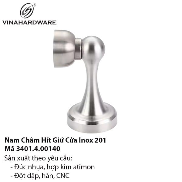Nam Châm Hít Giữ Cửa Inox 201 – Mã 3401.4.00140