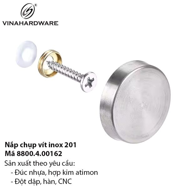 Nắp chụp vít inox 201 thẩm mỹ – Mã 8800.4.00162