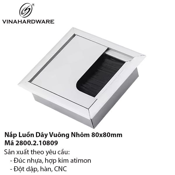Nắp Luồn Dây Vuông Nhôm 80x80mm – Mã 2800.2.10809