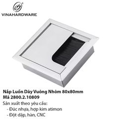 Nắp Luồn Dây Vuông Nhôm 80x80mm – Mã 2800.2.10809