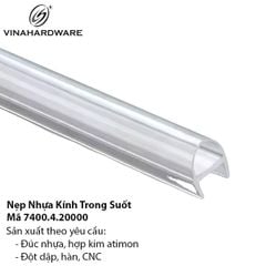 Nẹp Nhựa Bo Cạnh Kính Trong Suốt Cho Kính 8–10mm – Mã 7400.4.20000