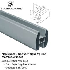 Nẹp U Nhôm Nóc Cho Vách Ngăn Vệ Sinh – Mã 7400.4.30045