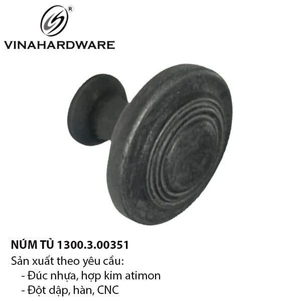 Núm Tay Nắm Tủ Cổ Điển 32mm – Xi Mạ Đen Satin – Mã 1300.3.00351